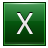 X Dark Green Icon 48x48 png