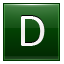 D Dark Green Icon 64x64 png