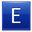 E Blue Icon 64x64 png