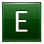 E Dark Green Icon 64x64 png