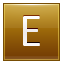 E Gold Icon 64x64 png