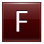 F Red Icon 64x64 png
