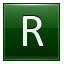 R Dark Green Icon 64x64 png