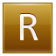R Gold Icon 64x64 png