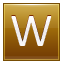 W Gold Icon 64x64 png