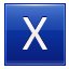 X Blue Icon 64x64 png