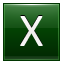 X Dark Green Icon 64x64 png