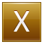 X Gold Icon 64x64 png