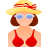 Girl Sun Hat Icon