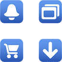 Blue Gradient Toolbar Icons