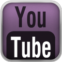 Purple YouTube Black Icon 128x128 png