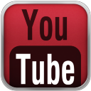 Red YouTube Black Icon 128x128 png