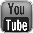 Silver YouTube Black Icon 128x128 png