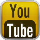 Yellow YouTube Black Icon 128x128 png