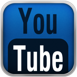Blue YouTube Black Icon 256x256 png
