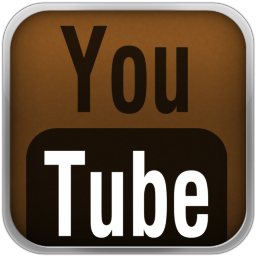 Brown YouTube Black Icon 256x256 png