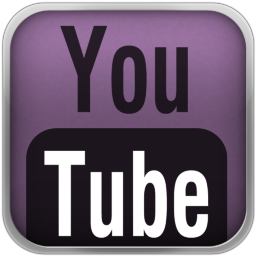 Purple YouTube Black Icon 256x256 png