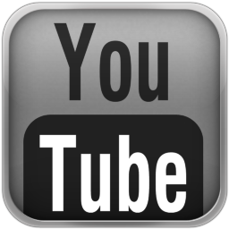 Silver YouTube Black Icon 256x256 png
