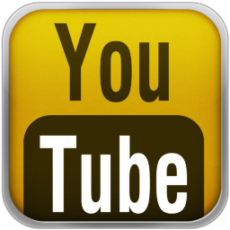 Yellow YouTube Black Icon 256x256 png