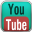 Aqua YouTube Red Icon 32x32 png