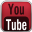 Red YouTube Black Icon 32x32 png