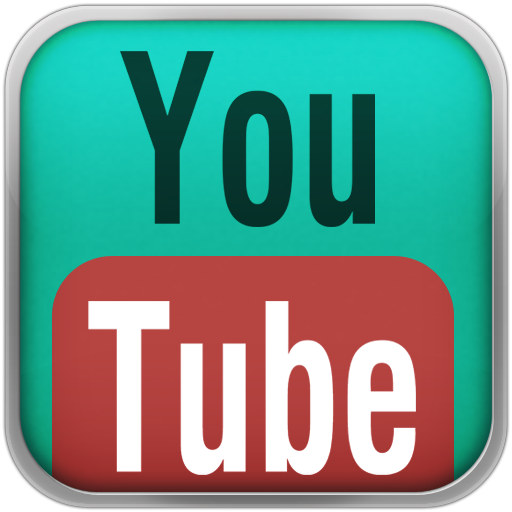 Aqua YouTube Red Icon 512x512 png