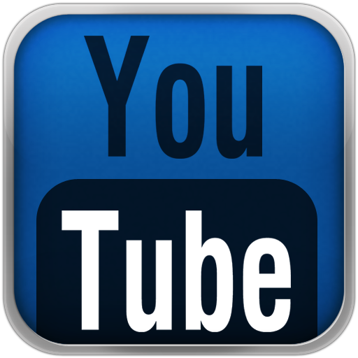 Blue YouTube Black Icon 512x512 png