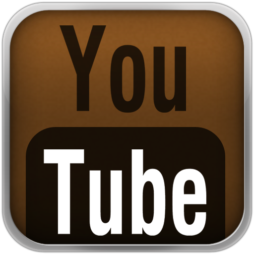 Brown YouTube Black Icon 512x512 png