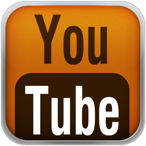 Orange YouTube Black Icon 512x512 png