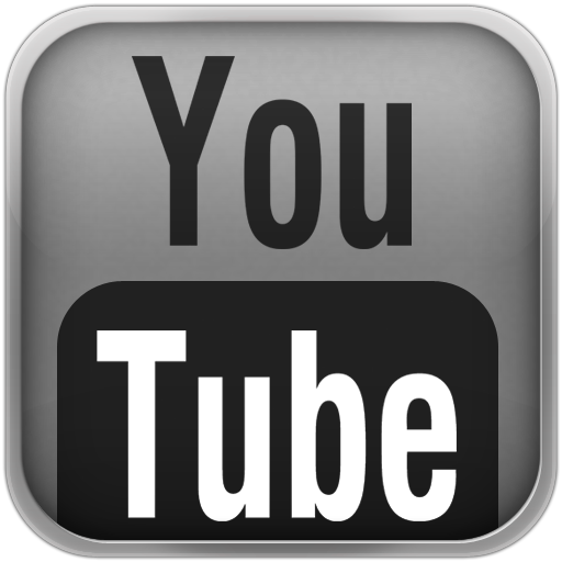 Silver YouTube Black Icon 512x512 png