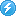 Blue Lightning Icon 16x16 png