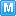 Blue M Icon 16x16 png