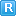 Blue R Icon 16x16 png