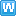 Blue W Icon 16x16 png