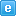 Blue E Lower Icon 16x16 png