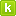 Green K Lower Icon 16x16 png