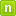 Green N Lower Icon 16x16 png