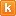 Orange K Lower Icon 16x16 png