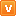 Orange V Lower Icon
