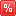 Red Percent Icon 16x16 png