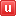 Red U Lower Icon 16x16 png