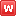 Red W Lower Icon 16x16 png