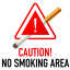 Caution No Smoking Area Symbol Icon