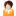 Orange Girl Icon 16x16 png