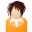 Orange Girl Icon 32x32 png