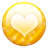 Gold Button Heart Icon