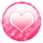 Pink Button Heart Icon