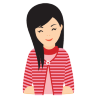 Girl Chuckle Icon 96x96 png