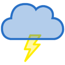 Cloud Dark Lightning Icon 128x128 png