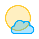 Sun Small Cloud Icon 128x128 png